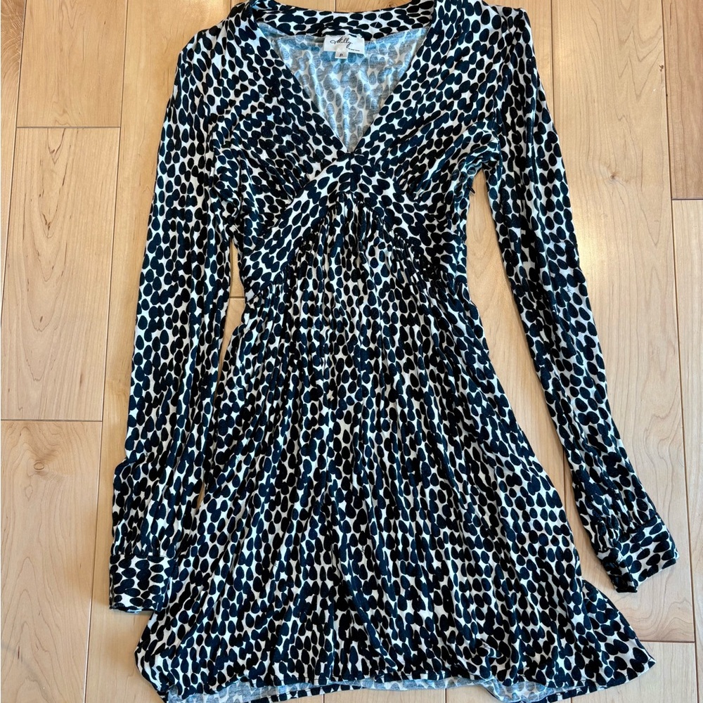 Milly Stylish Black and White Women's Dress - Size Petite